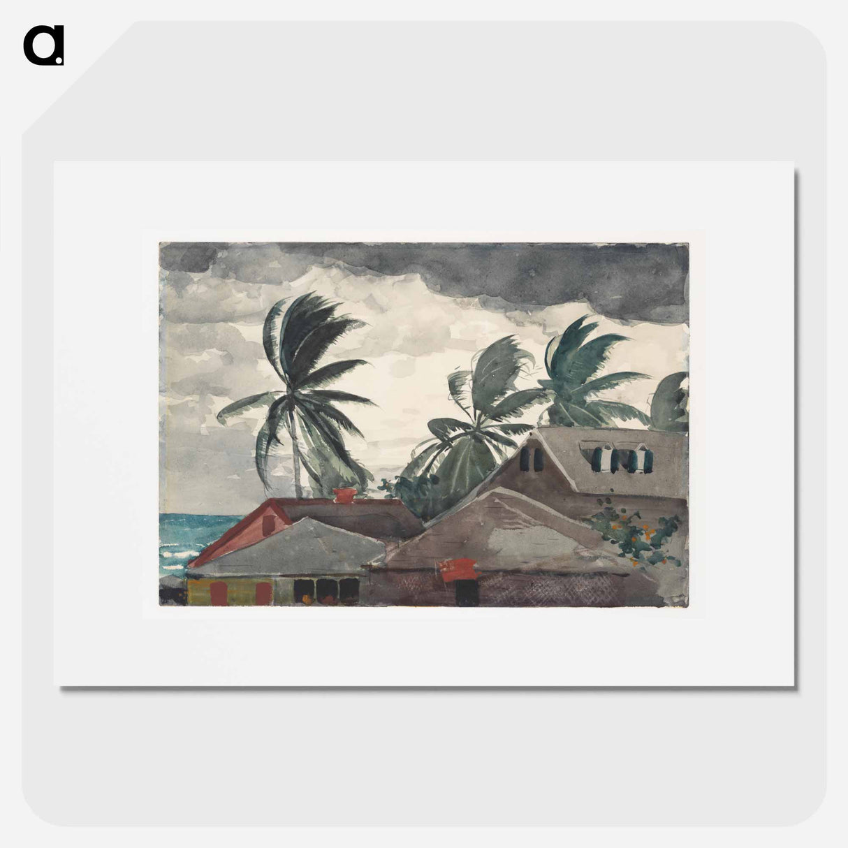 Hurricane, Bahamas - Winslow Homer Poster.