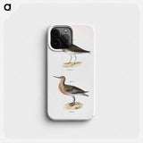 Pectoral Sandpiper (Tringa pectoralis) 194. Red-breasted Sandpiper (Tringa canutus) illustration from Zoology of New York by - ニューヨークの動物学 Phone Case.