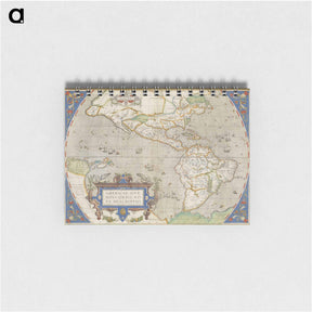 アートメモ帳-America Sive Novi Orbis Nova Descriptio - アンティーク地図 Memo.