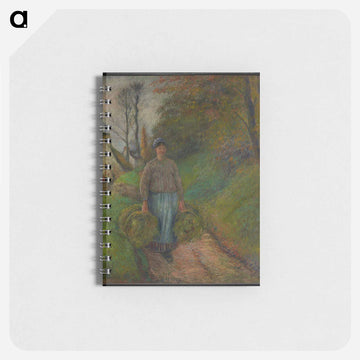 Peasant Woman Carrying Two Bundles of Hay - カミーユ ピサロ Memo.