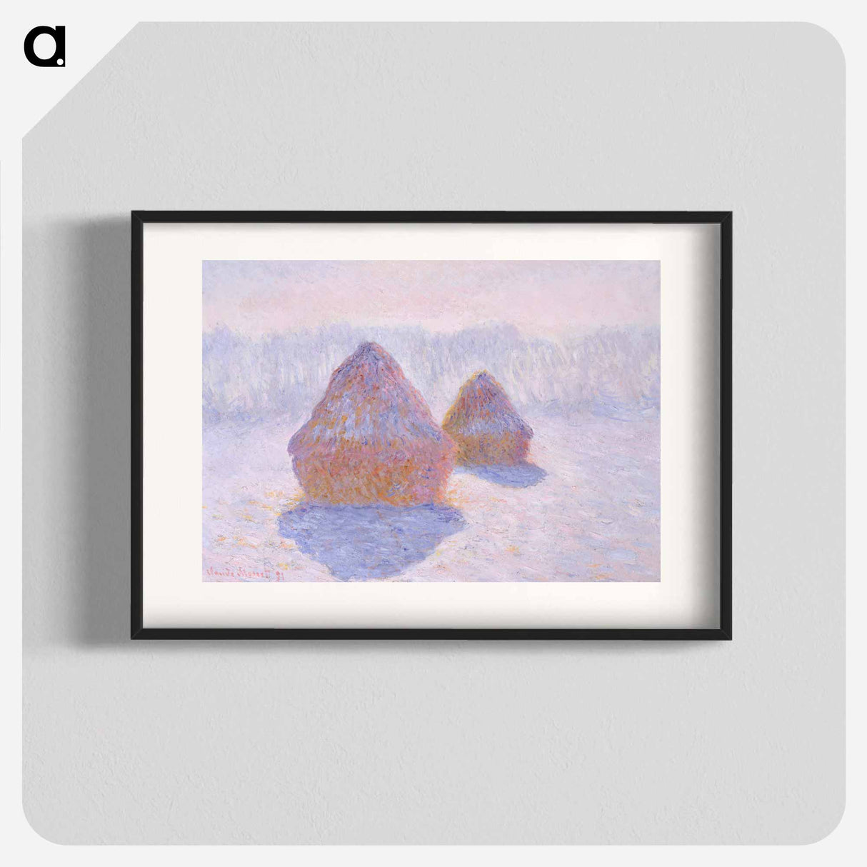 Haystacks (Effect of Snow and Sun) - Claude Monet Poster.