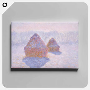 アートパネル-Haystacks (Effect of Snow and Sun) - クロード モネ Canvas.