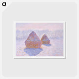 Haystacks (Effect of Snow and Sun) - クロード モネ Postcard.