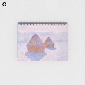 アートメモ帳-Haystacks (Effect of Snow and Sun) - クロード モネ Memo.