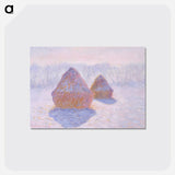 Haystacks (Effect of Snow and Sun) - クロード モネ Postcard.