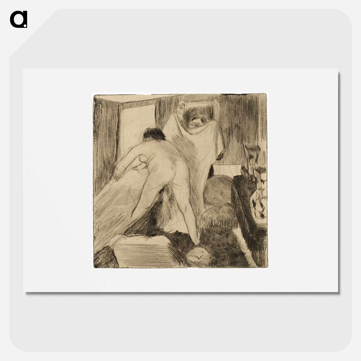 Leaving the Bath - エドガー ドガ Poster.