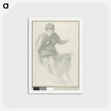 アートポストカード-Study for One of the Fates - エドワード バーン ジョーンズ Postcard.