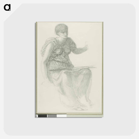 アートポストカード-Study for One of the Fates - エドワード バーン ジョーンズ Postcard.