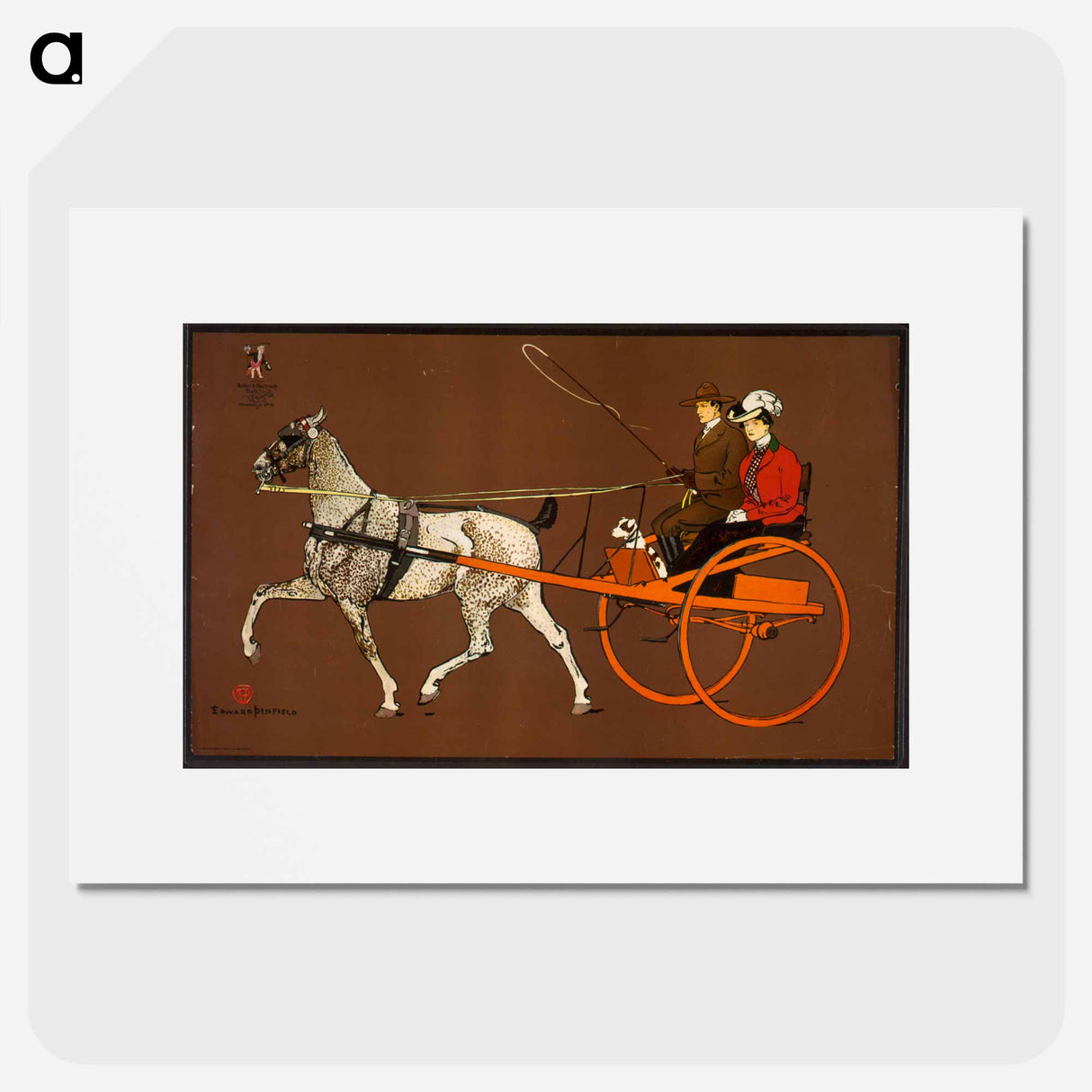 Couple in a carriage - Edward Penfield Poster.