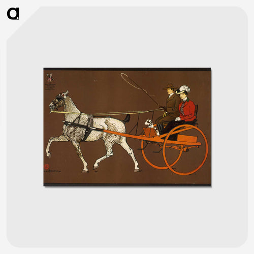 Couple in a carriage - エドワード ペンフィールド Postcard.