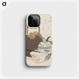 A comparison of Genroku poems and shells - Katsushika Hokusai Phone Case.