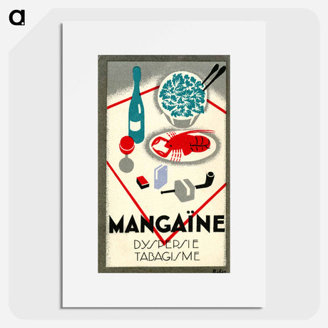 アートポスター-Mangaïne: Dyspepsie, Tabagisme
 - 国立医学図書館 Poster.