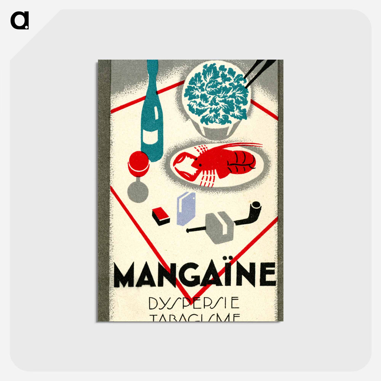アートポストカード-Mangaïne: Dyspepsie, Tabagisme
 - 国立医学図書館 Postcard.