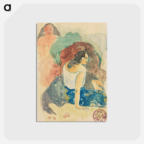 アートポストカード-Words of the Devil - ポール ゴーギャン Postcard.