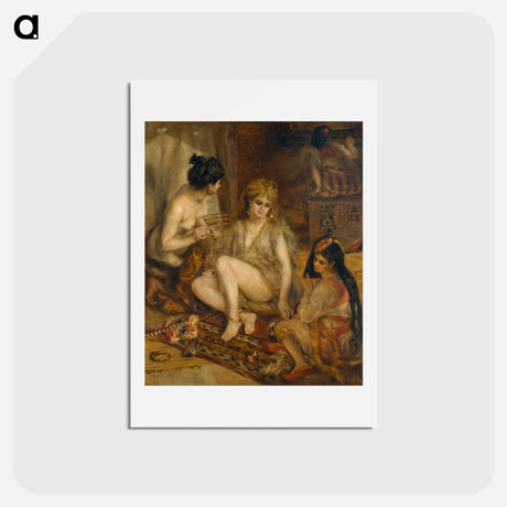 アートポストカード-Parisiennes in Algerian Costume or Harem - ピエール オーギュスト ルノワール Postcard.