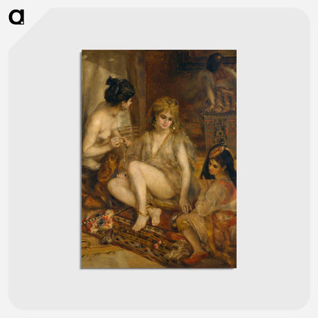 アートポストカード-Parisiennes in Algerian Costume or Harem - ピエール オーギュスト ルノワール Postcard.