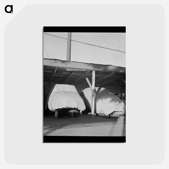 アートポストカード-Automobiles in Storage
 - ラッセル リー Postcard.