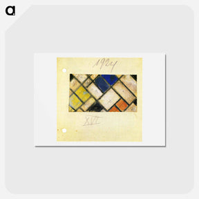 アートポストカード-Study for Counter composition XVI - テオ ファン ドゥースブルフ Postcard.
