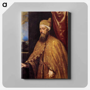 アートパネル-Portrait of the Doge Francesco Venier - ティツィアーノ ヴェチェッリオ Canvas.