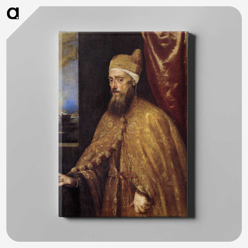 Portrait of the Doge Francesco Venier - ティツィアーノ ヴェチェッリオ Canvas.
