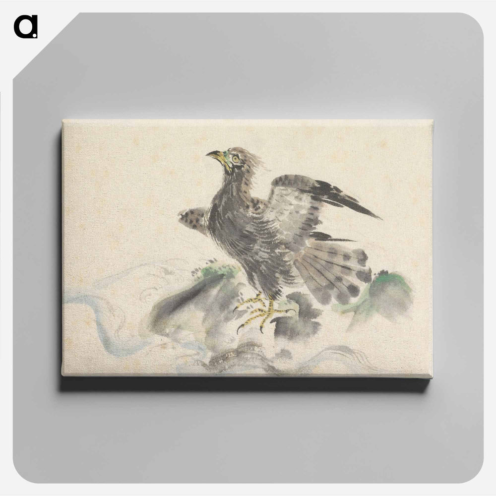 Roofvogel op rots - 歌川 国芳 Canvas.