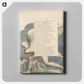 アートパネル-Young's Night Thoughts, Page 26, Measuring His Motions by Revolving Spheres - ウィリアム ブレイク Canvas.
