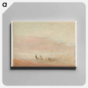 アートパネル-Figures on a Beach - ウィリアム ターナー Canvas.
