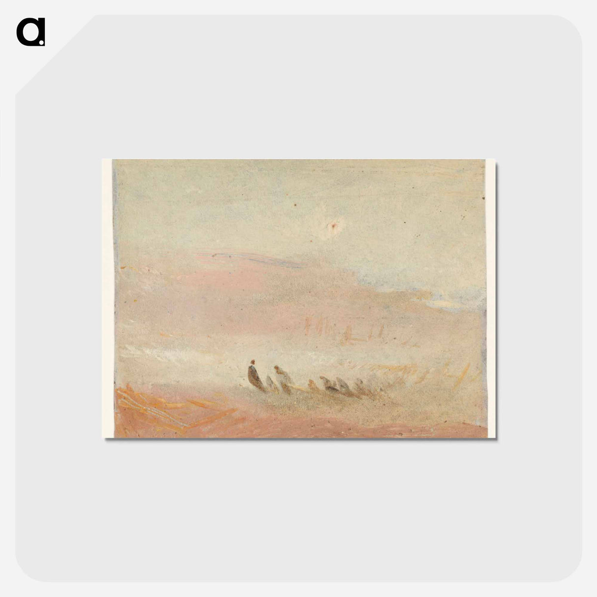 Figures on a Beach - ウィリアム ターナー Postcard.
