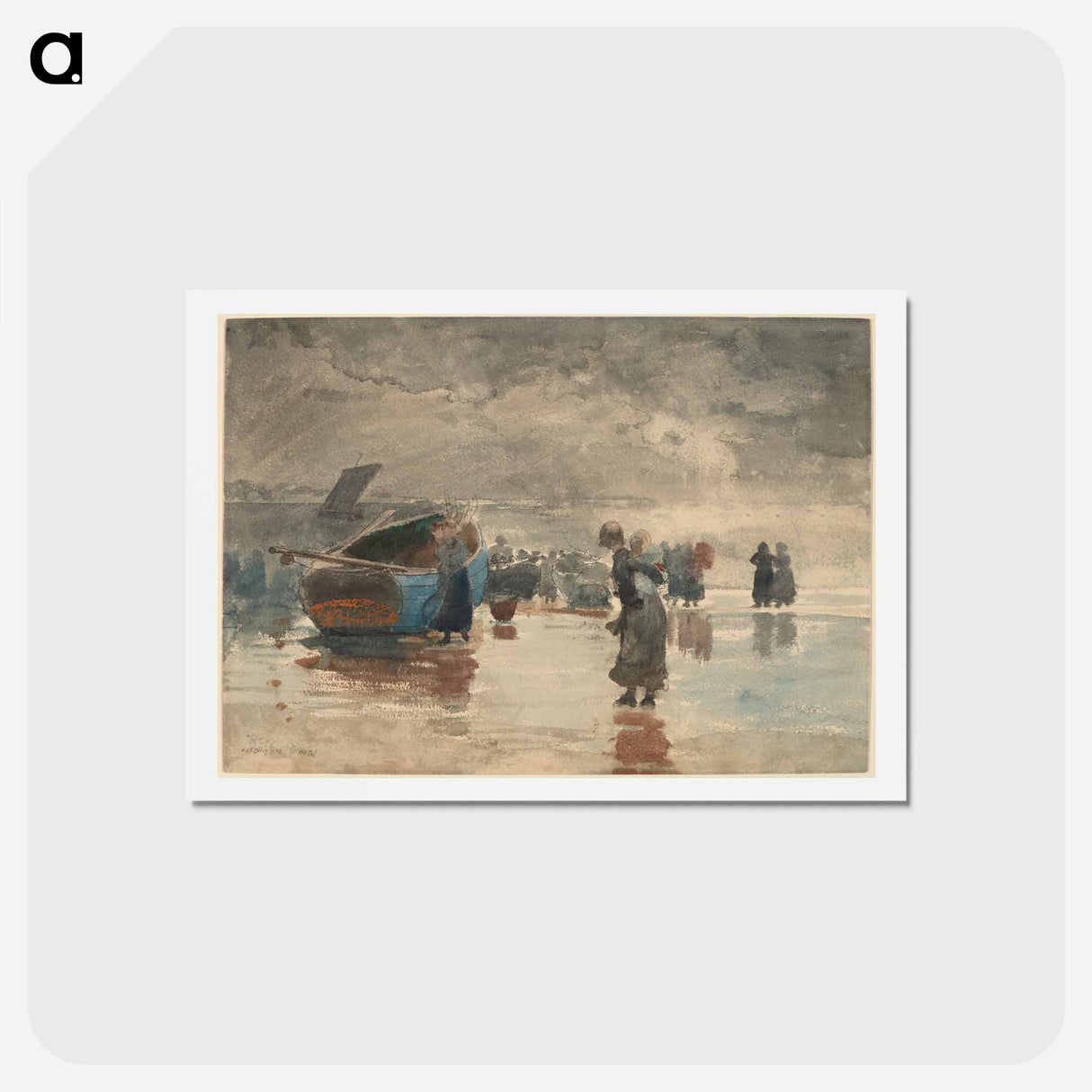 アートポストカード-On the Sands - ウィンスロー ホーマー Postcard.