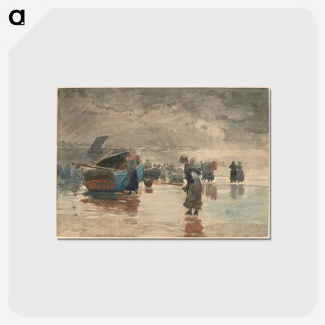 アートポストカード-On the Sands - ウィンスロー ホーマー Postcard.