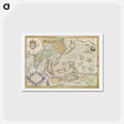 アートポストカード-Indiae Orientalis Insularumque Adiacientium Typus - アンティーク地図 Postcard.