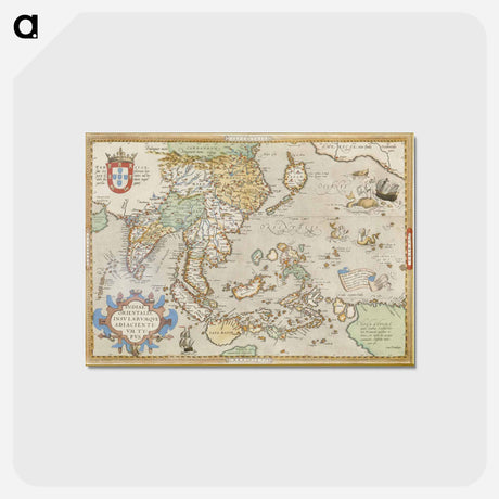 アートポストカード-Indiae Orientalis Insularumque Adiacientium Typus - アンティーク地図 Postcard.
