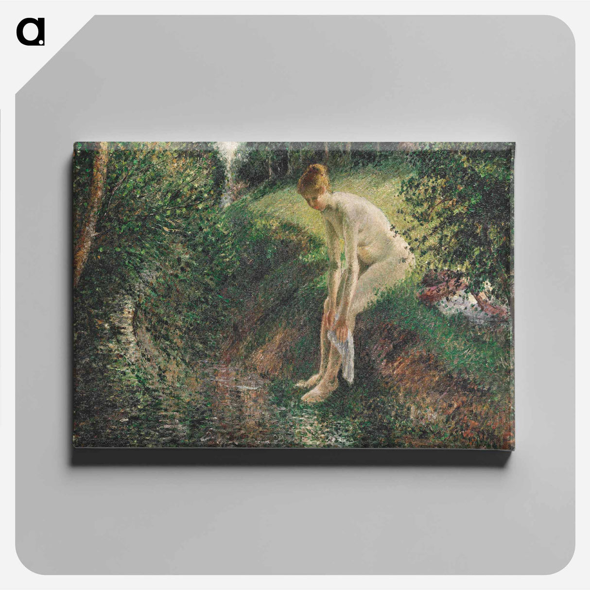 Bather in the Woods - カミーユ ピサロ Canvas.