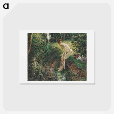 アートポストカード-Bather in the Woods - カミーユ ピサロ Postcard.