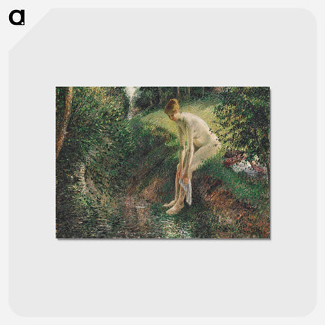 アートポストカード-Bather in the Woods - カミーユ ピサロ Postcard.