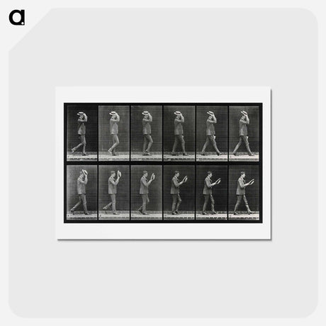 アートポストカード-Man Removing His Hat
 - エドワード マイブリッジ Postcard.