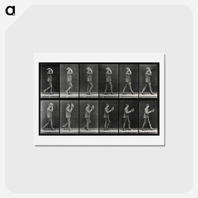 アートポストカード-Man Removing His Hat
 - エドワード マイブリッジ Postcard.