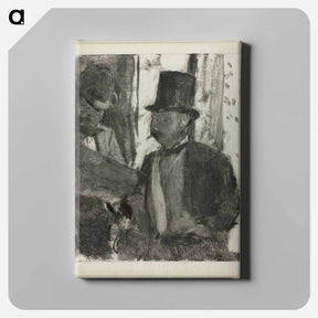 アートパネル-The Two Connoisseurs - エドガー ドガ Canvas.