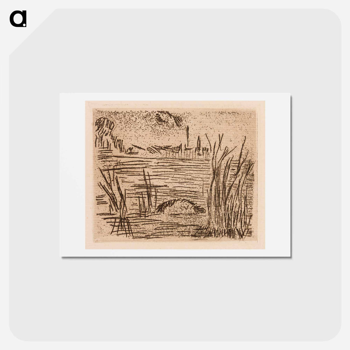 アートポストカード-The River in the Plain - エドゥアール マネ Postcard.