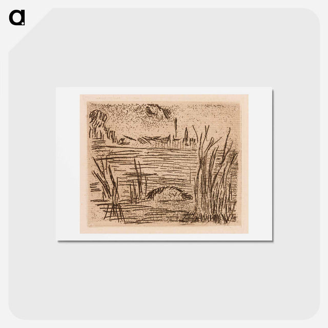 アートポストカード-The River in the Plain - エドゥアール マネ Postcard.