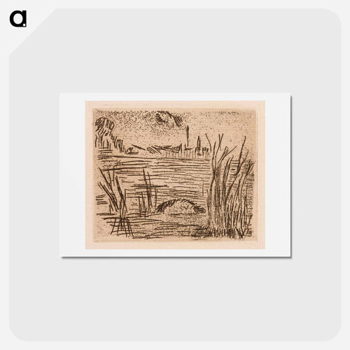 The River in the Plain - エドゥアール マネ Postcard.