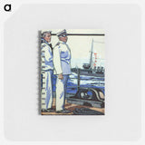 Sailor and officer standing on deck - エドワード ペンフィールド Memo.