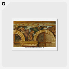 アートポストカード-Study for part of the 'Justice' frieze - ウジェーヌ ドラクロワ Postcard.