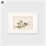 アートポストカード-The Spirited Moor Gazul is the First to Spear Bulls According to Rules - フランシスコ デ ゴヤ Postcard.