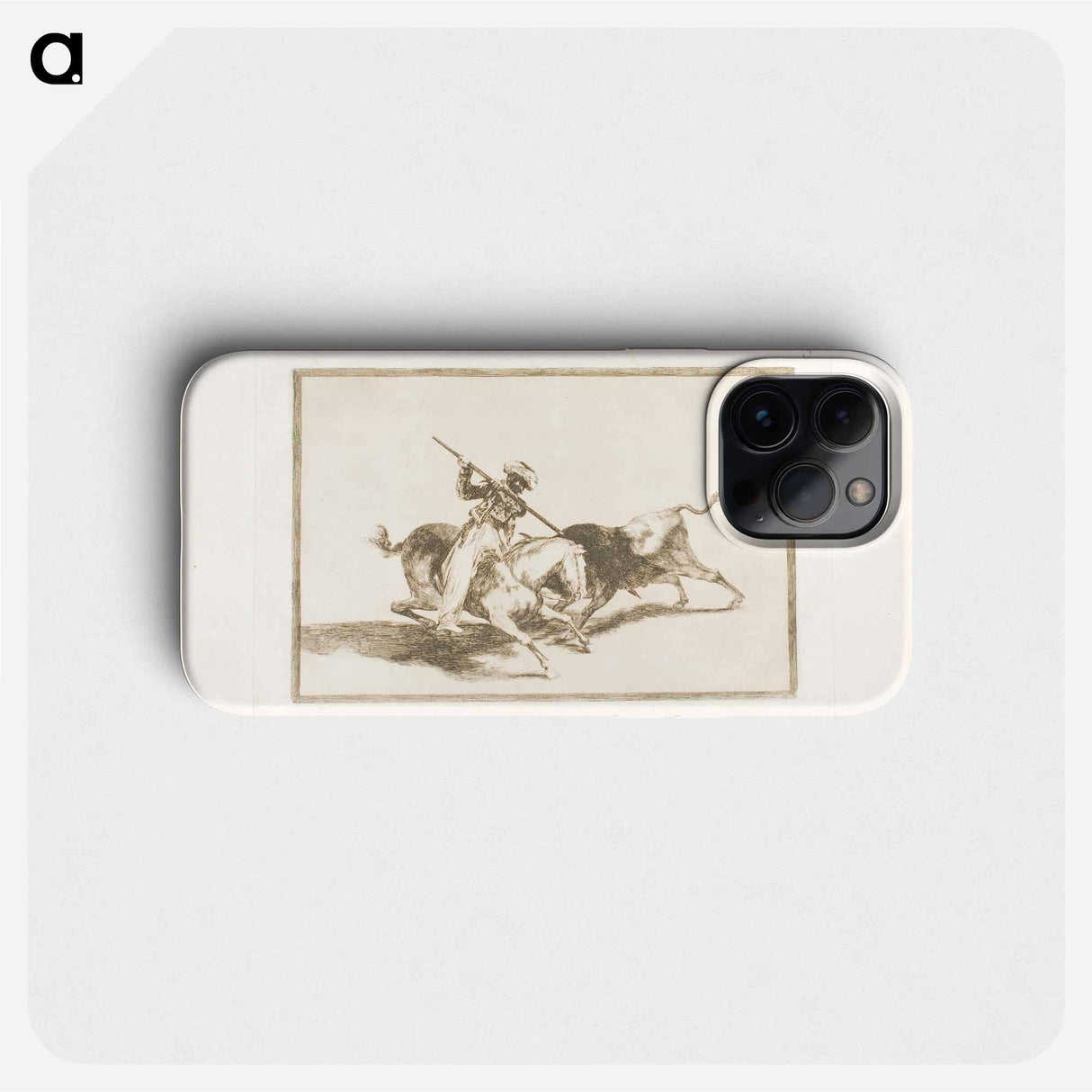 The Spirited Moor Gazul is the First to Spear Bulls According to Rules - Francisco de Goya Phone Case.
