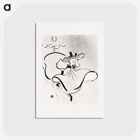 アートポストカード-Jane Avril - アンリ ド トゥールーズ ロートレック Postcard.
