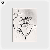 アートポストカード-Jane Avril - アンリ ド トゥールーズ ロートレック Postcard.