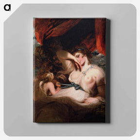 アートパネル-Cupid Unfastening the Girdle of Venus - ジョシュア レノルズ Canvas.