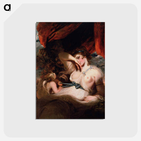 アートポストカード-Cupid Unfastening the Girdle of Venus - ジョシュア レノルズ Postcard.