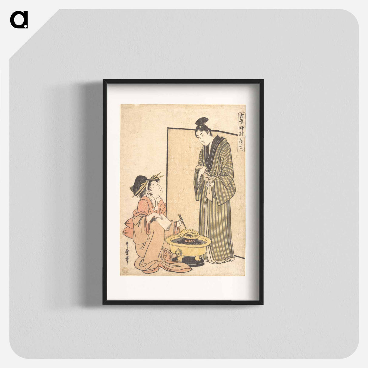 アートポスター-The Seventh Hour of the Night - 喜多川 歌麿 Poster.